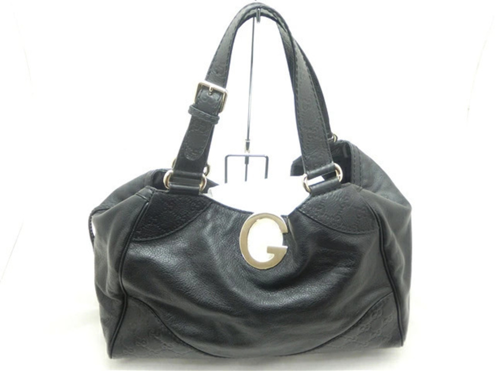 Gucci Tote Bag Calfskin Gucci Guccissima Black